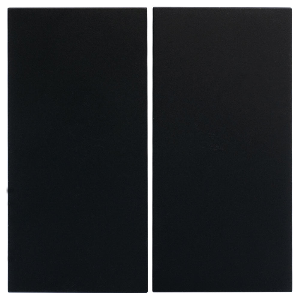 Set zwei Wippen rechteckig 40x80 mm für Taster | 8fach | Schwarz