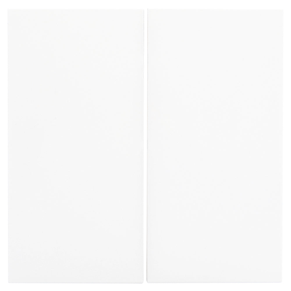 Set zwei Wippen rechteckig 40x80 mm für Taster | 8fach | Weiß