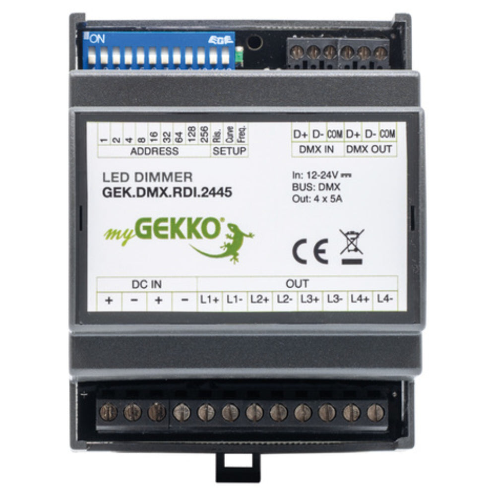 DMX Dimmer REG 4 Kanal 12-24VDC/ 5A