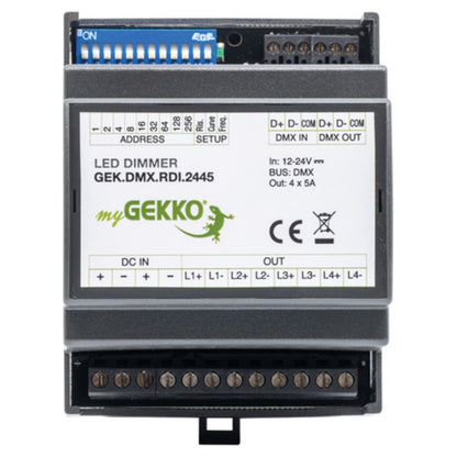 DMX Dimmer REG 4 Kanal 12-24VDC/ 5A