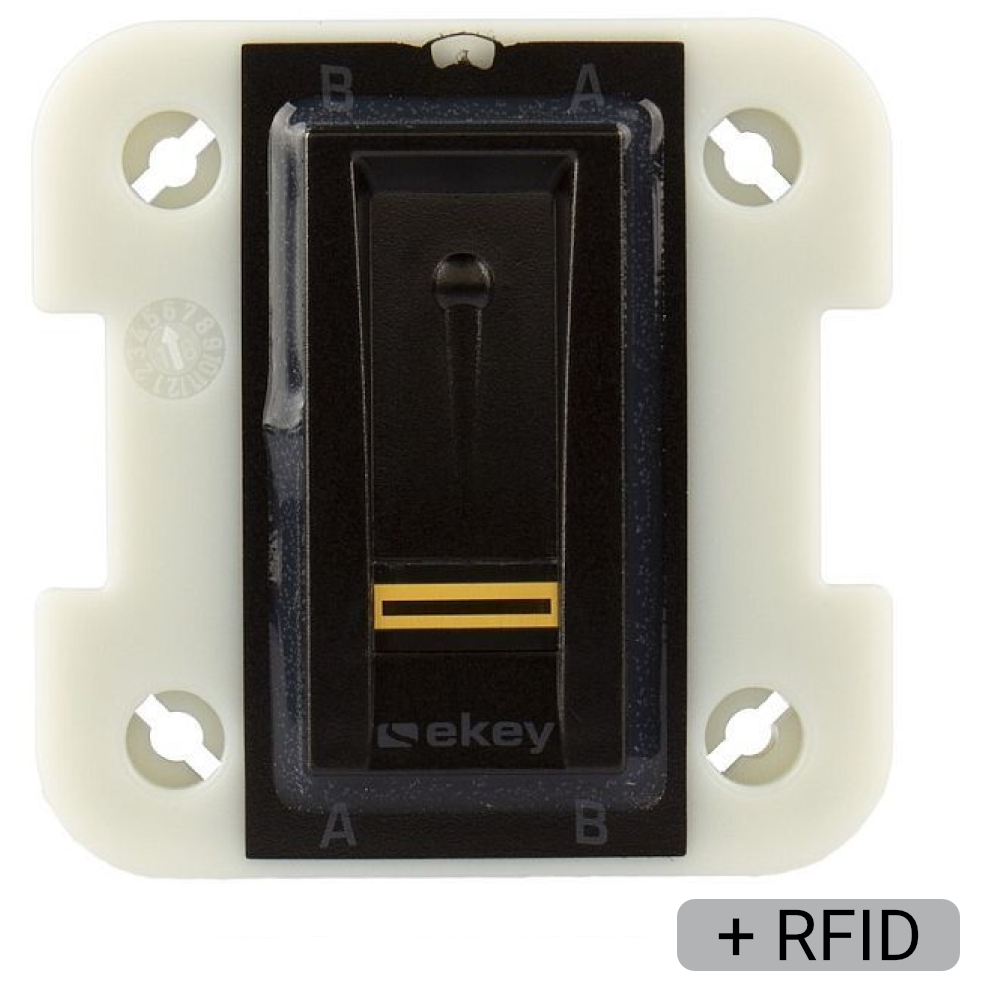 Lesegerät | Fingerabdruck & RFID | 55x55 | RS485 | Schwarz