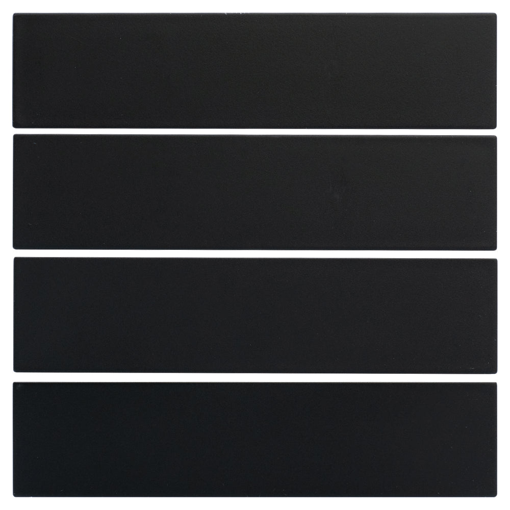 Set vier Wippen rechteckig 80x20 mm für Taster | 8fach | Schwarz