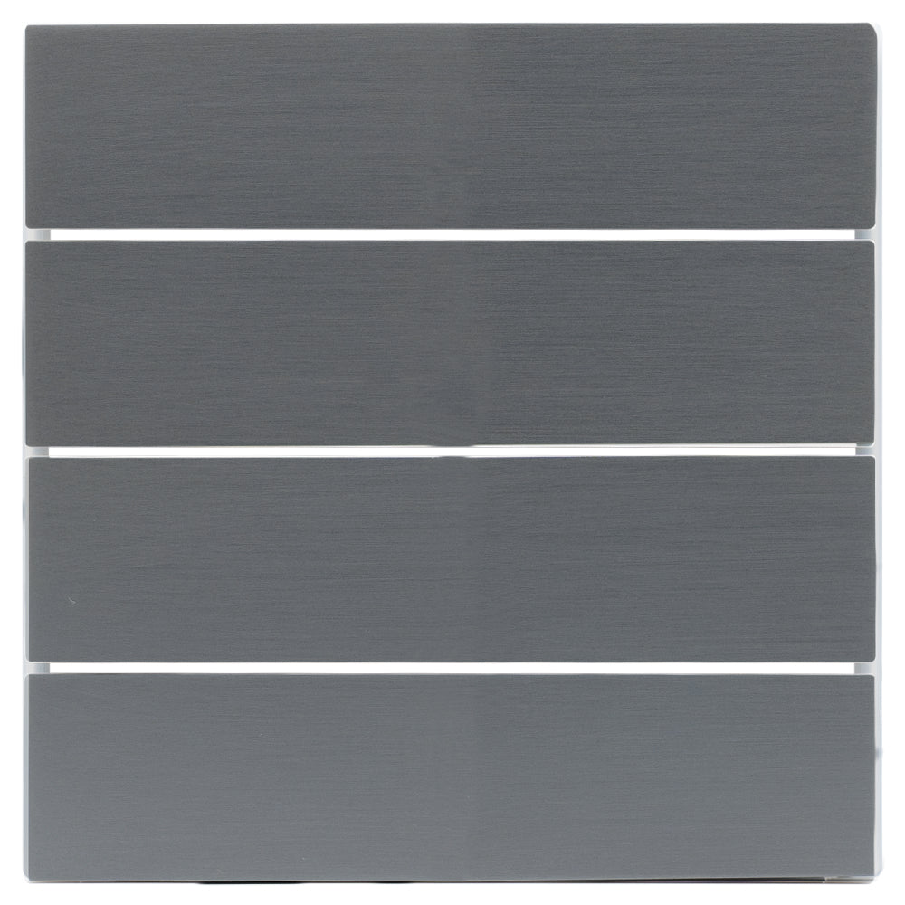 Set vier Wippen rechteckig 80x20 mm für Taster | 8fach | Titan