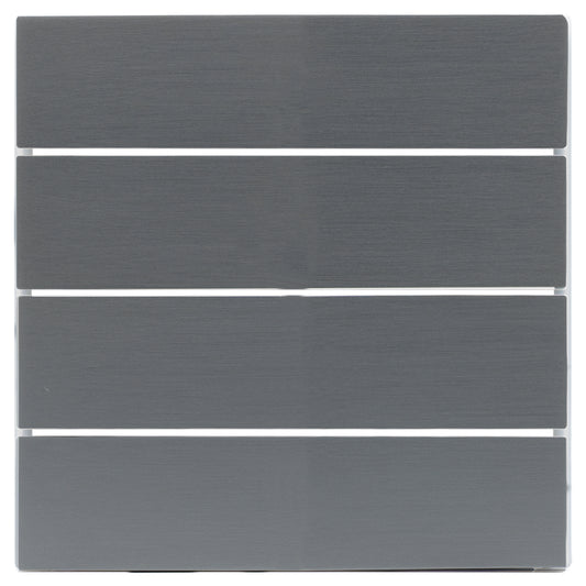 Set vier Wippen rechteckig 80x20 mm für Taster | 8fach | Titan
