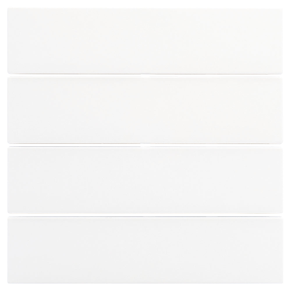 Set vier Wippen rechteckig 80x20 mm für Taster | 8fach | Weiß