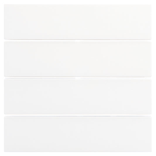 Set vier Wippen rechteckig 80x20 mm für Taster | 8fach | Weiß