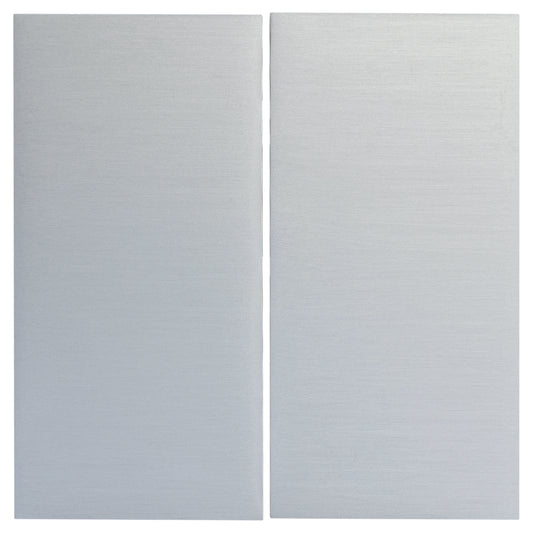 Set zwei Wippen rechteckig 40x80 mm für Taster | 8fach | Alu satiniert