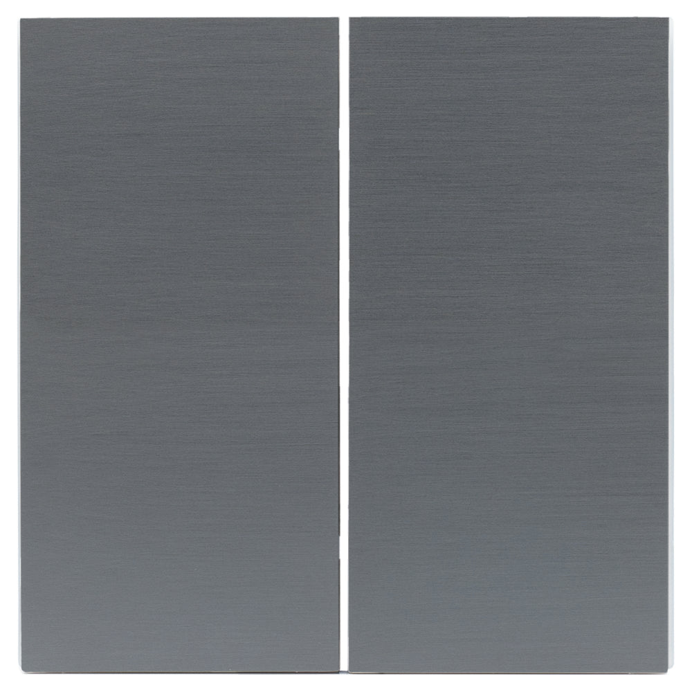 Set zwei Wippen rechteckig 40x80 mm für Taster | 8fach | Titan