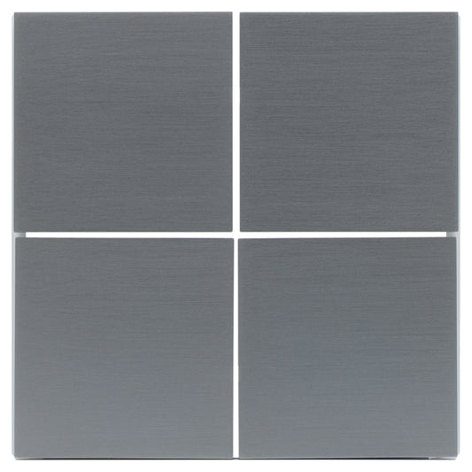 Set vier Wippen quadratisch 40x40 mm für Taster | 8fach | Titan
