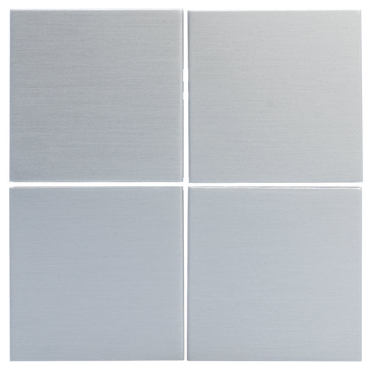 Set vier Wippen quadratisch 40x40 mm für Taster | 8fach |  Alu satiniert