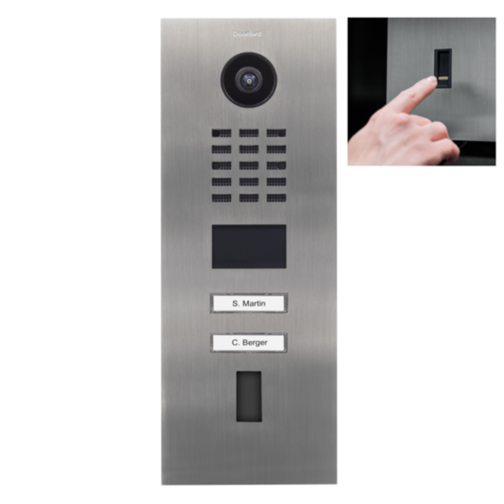 DoorBird Außensprechstelle D2102FV ekey UP | 2 Tasten | Unterputz | RJ45
