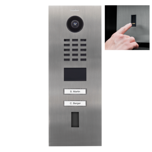 DoorBird Außensprechstelle D2102FV ekey UP | 2 Tasten | Unterputz | RJ45
