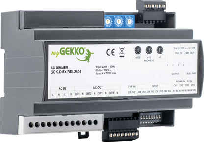 DMX Dimmer REG 4 Kanal 230V/200W